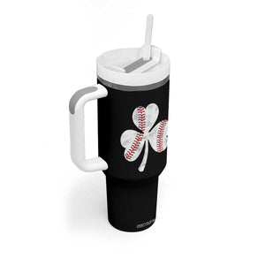 Funny Baseball St Patricks Day Distressed Shamrock Tumbler With Handle TS11 Print Your Wear