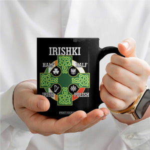 Irishki Half Irish Half Polish Coffee Mug Celtic Cross St Patricks TS11 Print Your Wear