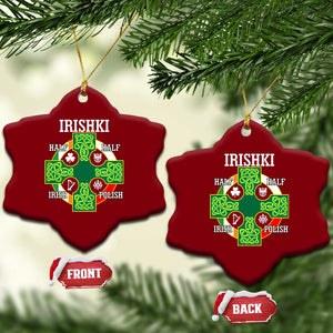 Irishki Half Irish Half Polish Ceramic Ornament Celtic Cross St Patricks TS11 Print Your Wear