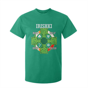 Irishki Half Irish Half Polish T Shirt For Kid Celtic Cross St Patricks TS11 Irish Green Print Your Wear