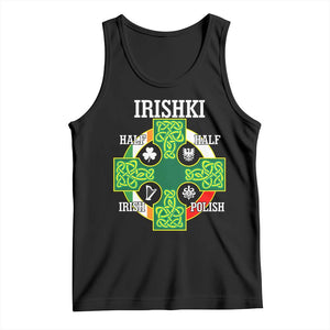 Irishki Half Irish Half Polish Tank Top Celtic Cross St Patricks TS11 Black Print Your Wear