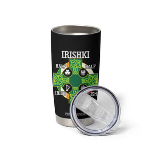 Irishki Half Irish Half Polish Tumbler Cup Celtic Cross St Patricks TS11 Print Your Wear