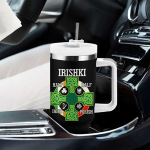 Irishki Half Irish Half Polish Tumbler With Handle Celtic Cross St Patricks TS11 Print Your Wear