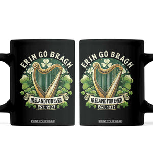 Irish Pride Coffee Mug Ireland Forever Erin Go Bragh Est 1922 Harp Shamrock TS11 Black Print Your Wear