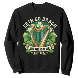 Irish Pride Sweatshirt Ireland Forever Erin Go Bragh Est 1922 Harp Shamrock TS11 Black Print Your Wear