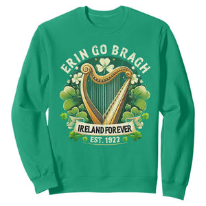 Irish Pride Sweatshirt Ireland Forever Erin Go Bragh Est 1922 Harp Shamrock TS11 Irish Green Print Your Wear