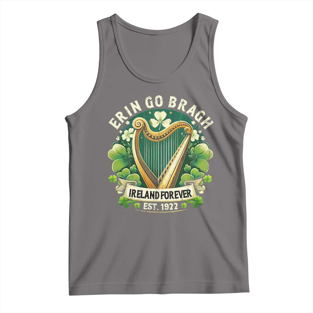 Irish Pride Tank Top Ireland Forever Erin Go Bragh Est 1922 Harp Shamrock TS11 Deep Heather Print Your Wear