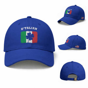 Funny Irish Italian St. Patrick's Day O'Talian Baseball Cap TS11 Baseball Cap Universal Fit Royal Blue Print Your Wear