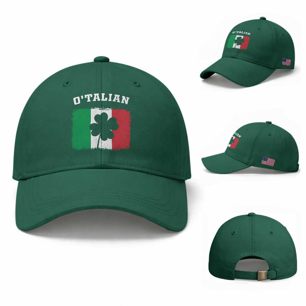 Funny Irish Italian St. Patrick's Day O'Talian Baseball Cap TS11 Baseball Cap Universal Fit Irish Green Print Your Wear