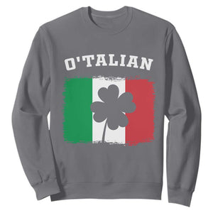 Funny Irish Italian St. Patrick's Day O'Talian Sweatshirt TS11 Charcoal Print Your Wear