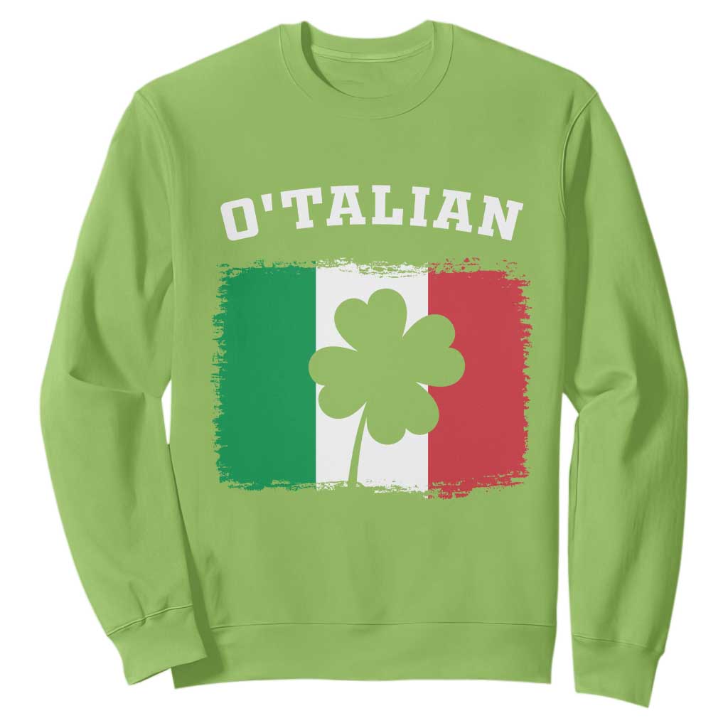 Funny Irish Italian St. Patrick's Day O'Talian Sweatshirt TS11 Lime Print Your Wear