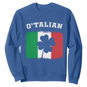 Funny Irish Italian St. Patrick's Day O'Talian Sweatshirt TS11 Royal Blue Print Your Wear