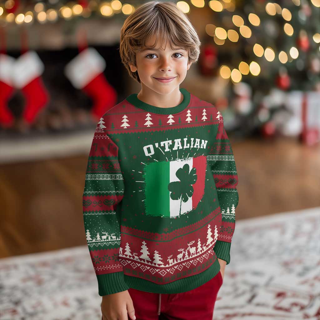 Funny Irish Italian St. Patrick's Day O'Talian Knit Sweatshirt TS11 Christmas Print Your Wear