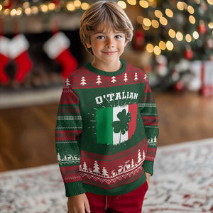 Funny Irish Italian St. Patrick's Day O'Talian Knit Sweatshirt TS11 Christmas Print Your Wear