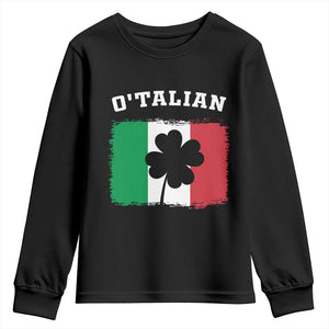 Funny Irish Italian St. Patrick's Day O'Talian Youth Sweatshirt TS11 Black Print Your Wear
