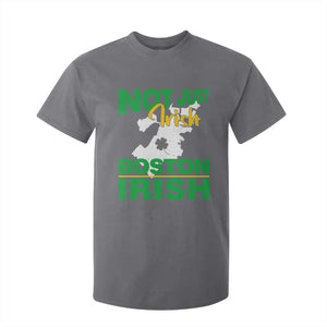 Funny Boston Irish T Shirt For Kid Not Just Irish Boston Irish Shamrock TS11 Charcoal Print Your Wear