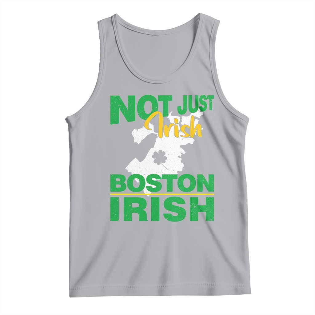 Funny Boston Irish Tank Top Not Just Irish Boston Irish Shamrock TS11 Athletic Heather Print Your Wear