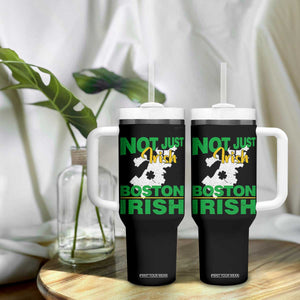 Funny Boston Irish Tumbler With Handle Not Just Irish Boston Irish Shamrock TS11 Print Your Wear