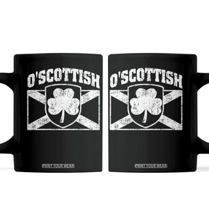 Irish-Scots Irish Scottish Coffee Mug O'Scottish Vintage Shamrock TS11 Black Print Your Wear