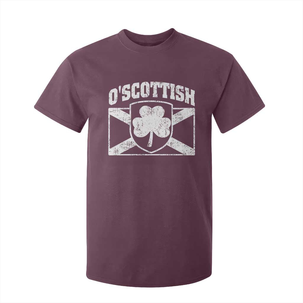 Irish-Scots Irish Scottish T Shirt For Kid O'Scottish Vintage Shamrock TS11 Maroon Print Your Wear