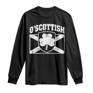 Irish-Scots Irish Scottish Long Sleeve Shirt O'Scottish Vintage Shamrock TS11 Black Print Your Wear