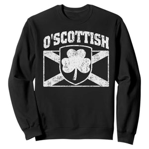 Irish-Scots Irish Scottish Sweatshirt O'Scottish Vintage Shamrock TS11 Black Print Your Wear