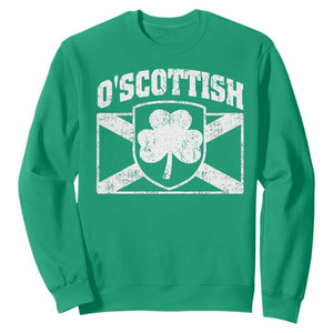 Irish-Scots Irish Scottish Sweatshirt O'Scottish Vintage Shamrock TS11 Irish Green Print Your Wear