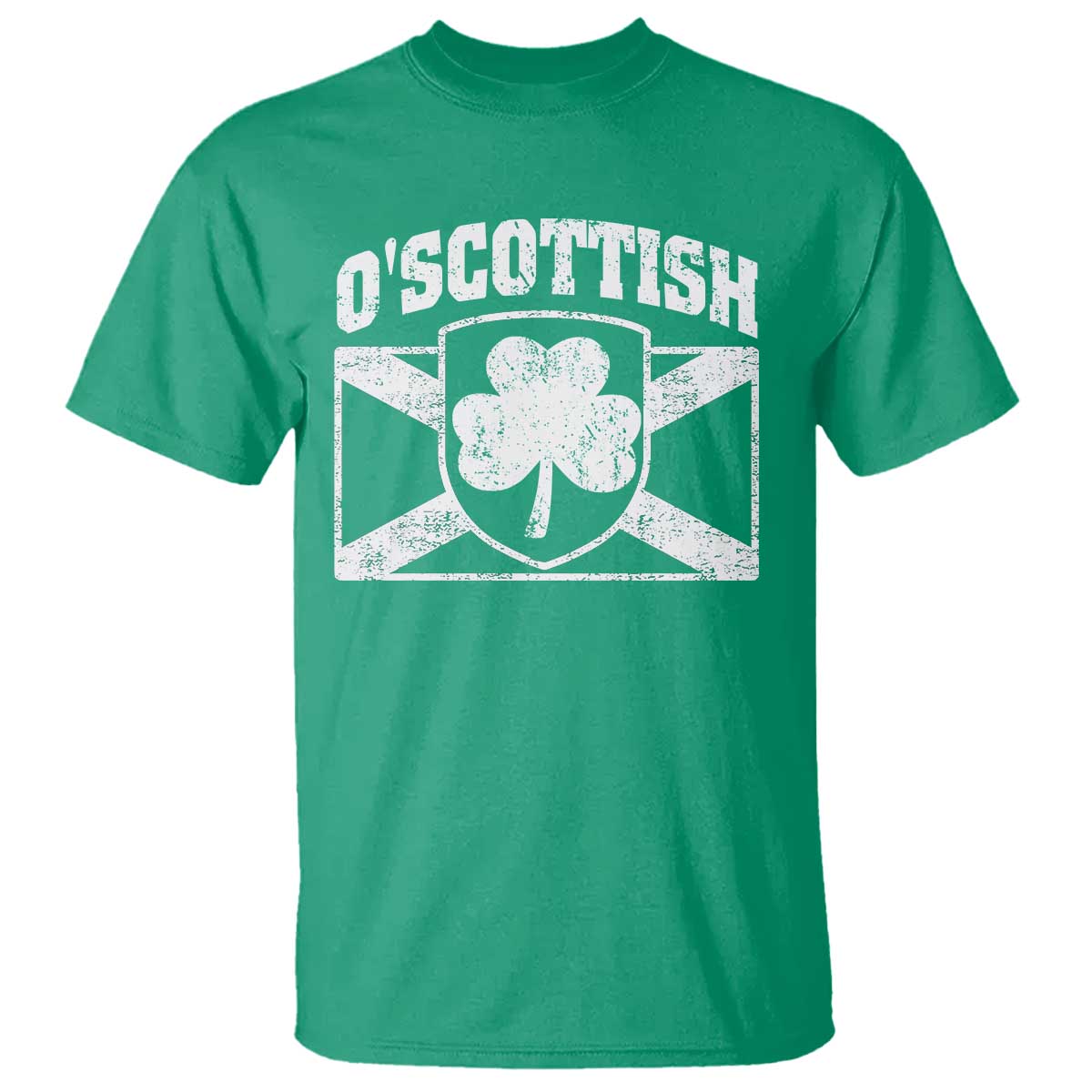 Irish-Scots Irish Scottish T Shirt O'Scottish Vintage Shamrock TS11 Irish Green Print Your Wear