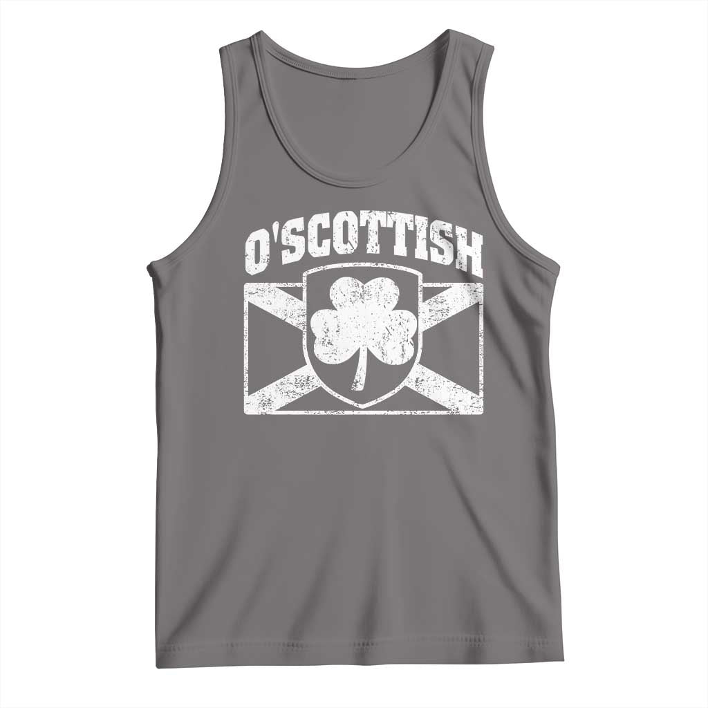 Irish-Scots Irish Scottish Tank Top O'Scottish Vintage Shamrock TS11 Deep Heather Print Your Wear