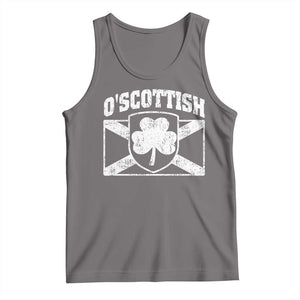Irish-Scots Irish Scottish Tank Top O'Scottish Vintage Shamrock TS11 Deep Heather Print Your Wear