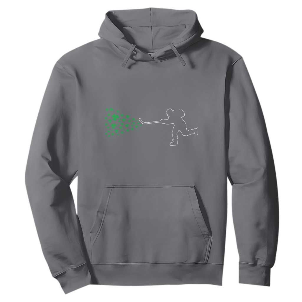 Funny St Patrick's Day Ice Hockey Shamrock Hoodie TS11 Charcoal Print Your Wear