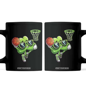 Funny St Patrick's Day Basketball Green Shamrock Coffee Mug TS11 Black Print Your Wear