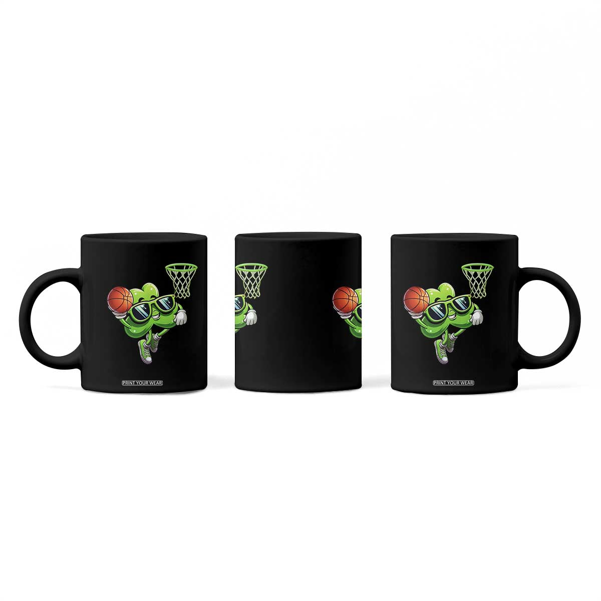 Funny St Patrick's Day Basketball Green Shamrock Coffee Mug TS11 Print Your Wear