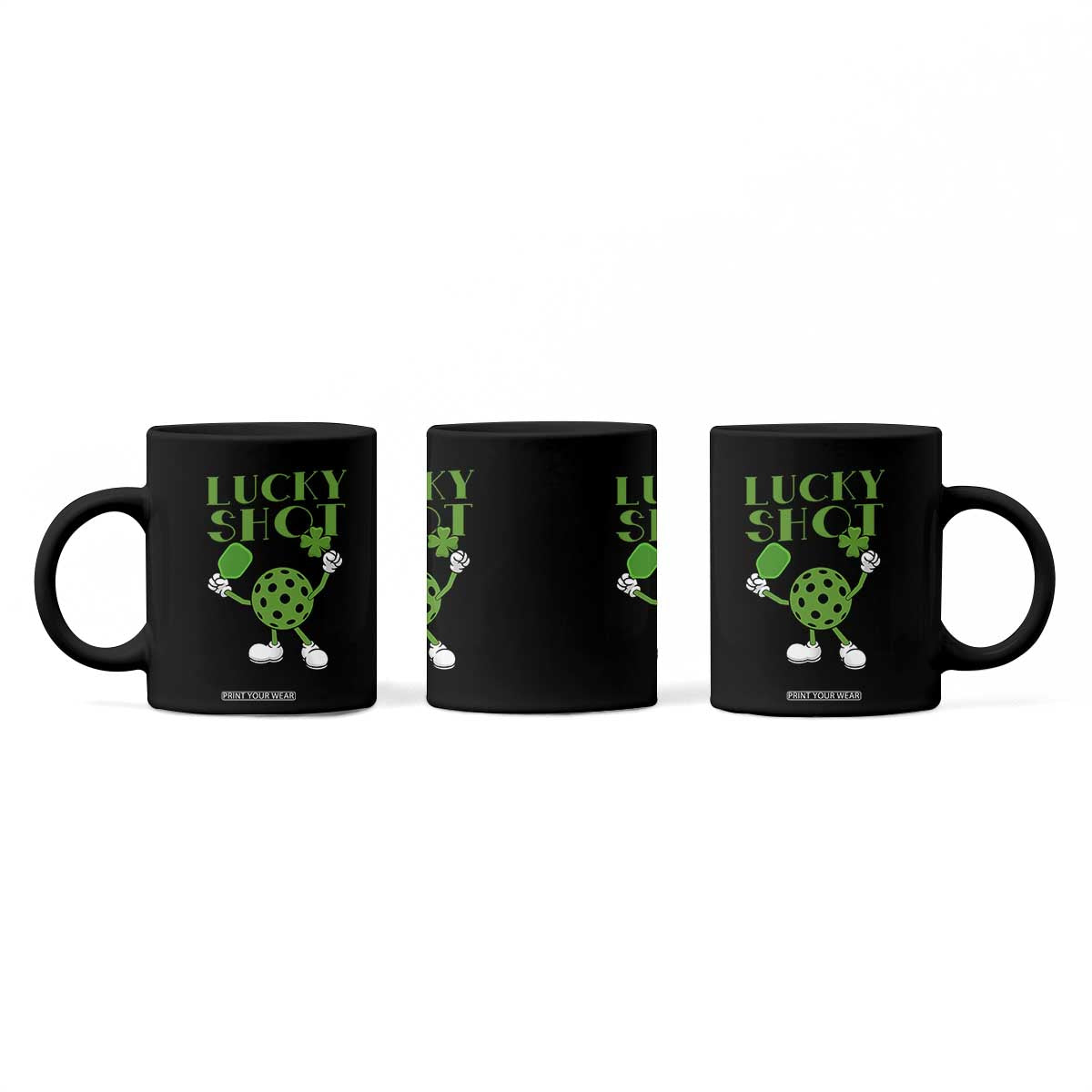 Funny St Patrick's Day Pickleball Lucky Shot Coffee Mug TS11 Print Your Wear