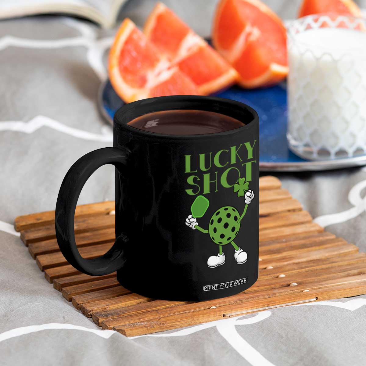 Funny St Patrick's Day Pickleball Lucky Shot Coffee Mug TS11 Print Your Wear