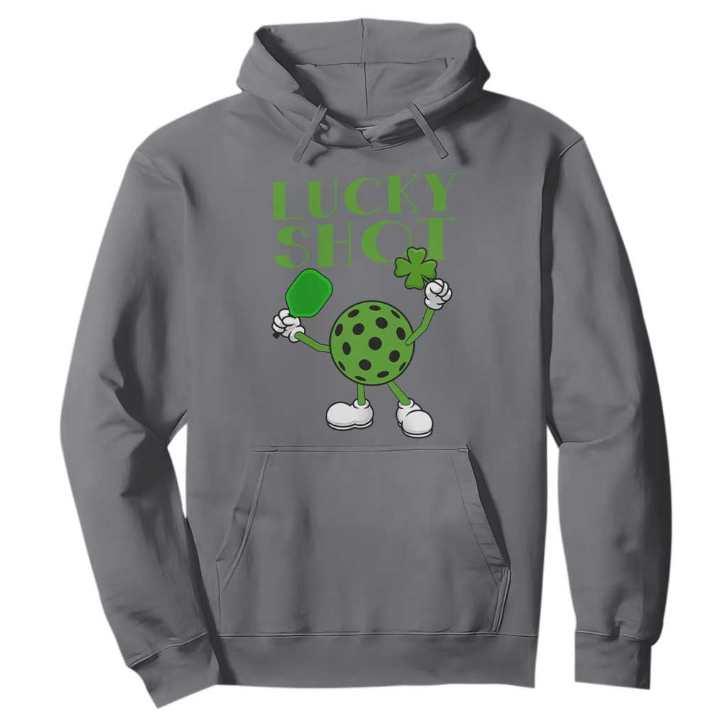 Funny St Patrick's Day Pickleball Lucky Shot Hoodie TS11 Charcoal Print Your Wear