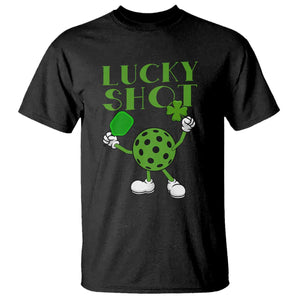 Funny St Patrick's Day Pickleball Lucky Shot T Shirt TS11 Black Print Your Wear