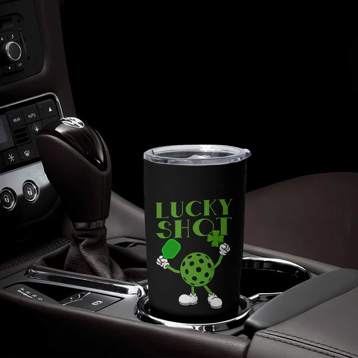 Funny St Patrick's Day Pickleball Lucky Shot Tumbler Cup TS11 Print Your Wear