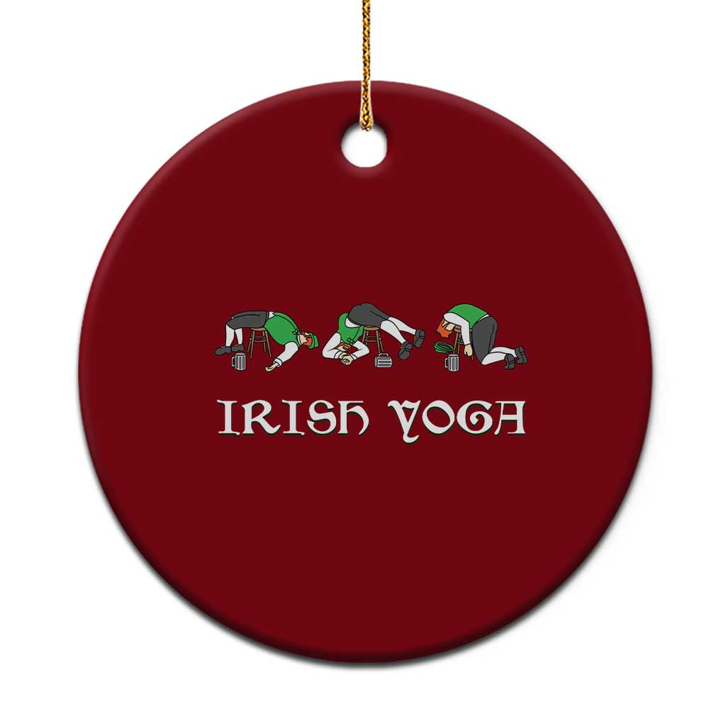 Funny St Patricks Day Beer Drinking Ceramic Ornament Irish Yoga Leprechaun Beer Mug TS11 1pc Red Print Your Wear