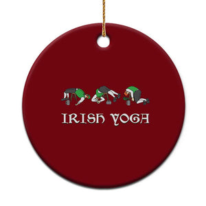 Funny St Patricks Day Beer Drinking Ceramic Ornament Irish Yoga Leprechaun Beer Mug TS11 1pc Red Print Your Wear