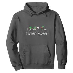 Funny St Patricks Day Beer Drinking Hoodie Irish Yoga Leprechaun Beer Mug TS11 Dark Heather Print Your Wear