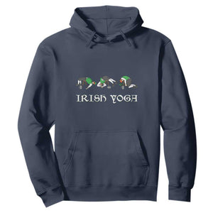 Funny St Patricks Day Beer Drinking Hoodie Irish Yoga Leprechaun Beer Mug TS11 Navy Print Your Wear