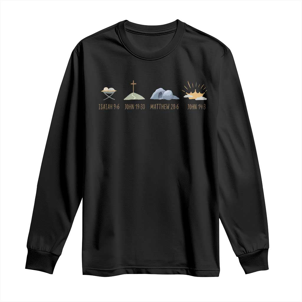 The Life Of Jesus Christ Religious Bible Verse Long Sleeve Shirt TS11 Black Print Your Wear
