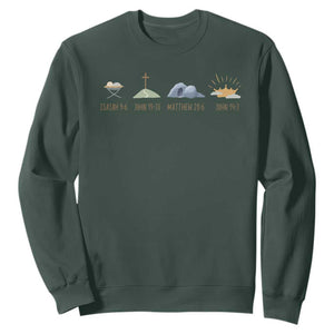 The Life Of Jesus Christ Religious Bible Verse Sweatshirt TS11 Dark Forest Green Print Your Wear