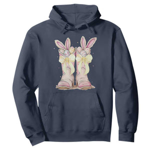 Funny Easter Day Cowgirl Egg Cowboy Boots Hoodie TS11 Navy Print Your Wear