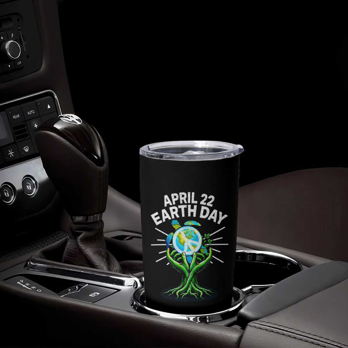 Happy Earth Day April 22 Tumbler Cup Restore Earth Sea Turtle Tree Peace Sign TS11 Print Your Wear