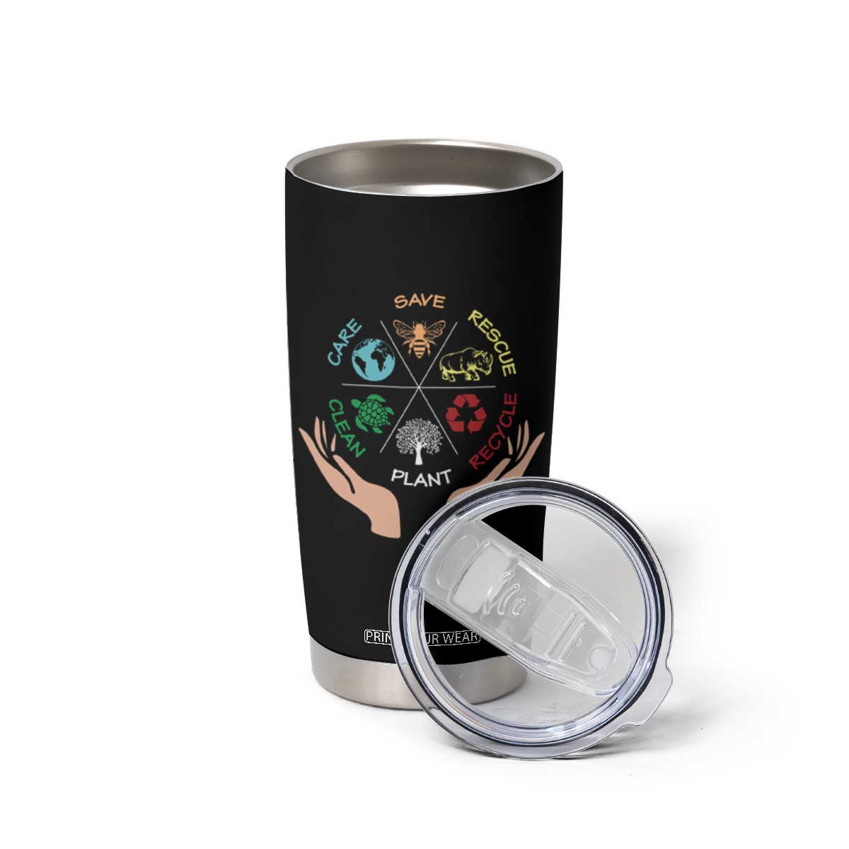 Save Bees Rescue Animals Recycle Plastic Plant Tree Tumbler Cup Earth Day TS11 Print Your Wear