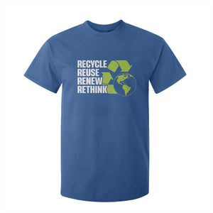 Recycle Reuse Renew Rethink Environmental Activism T Shirt For Kid TS11 Royal Blue Print Your Wear