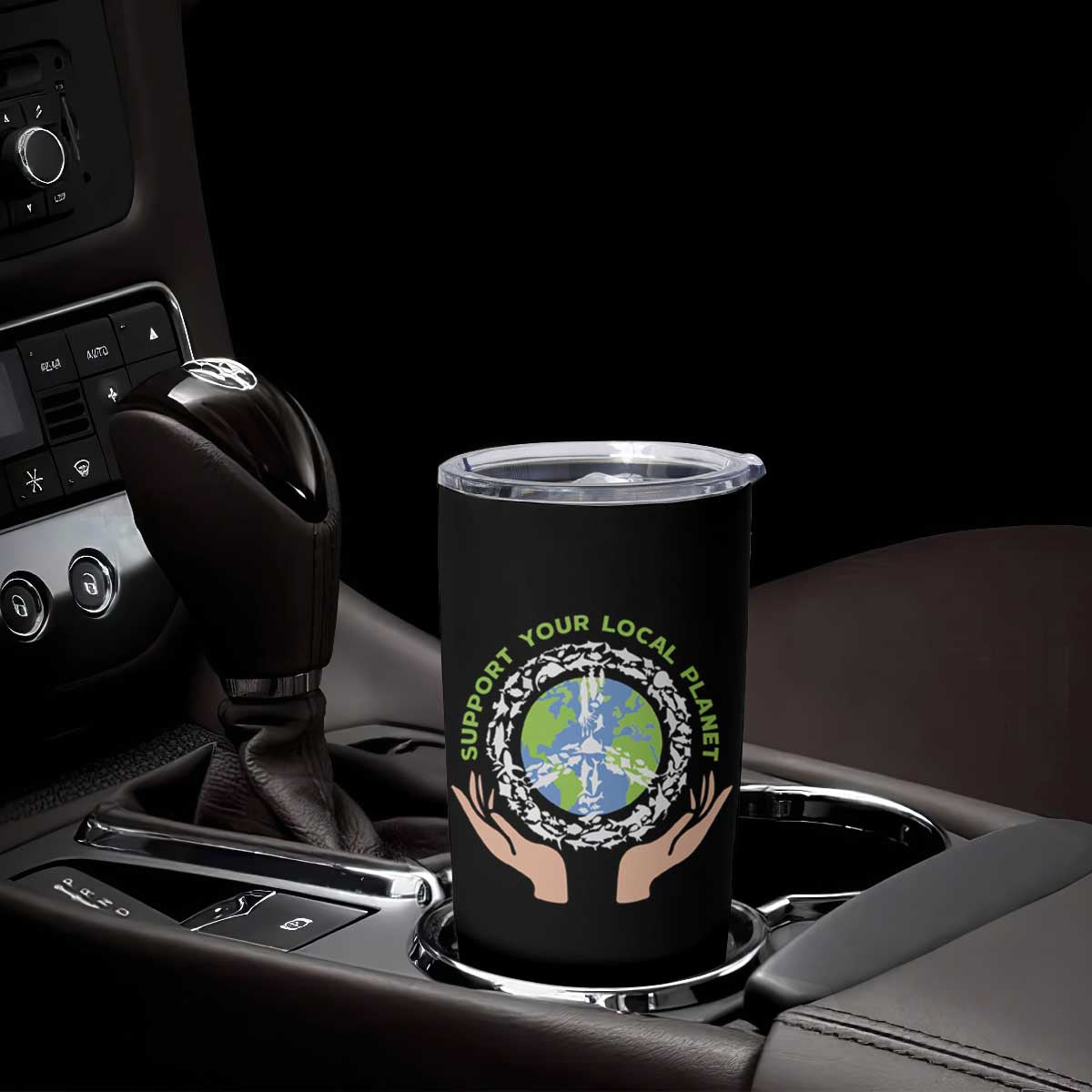 Earth Day Support Your Local Planet Tumbler Cup Peace Sign Animals TS11 Print Your Wear