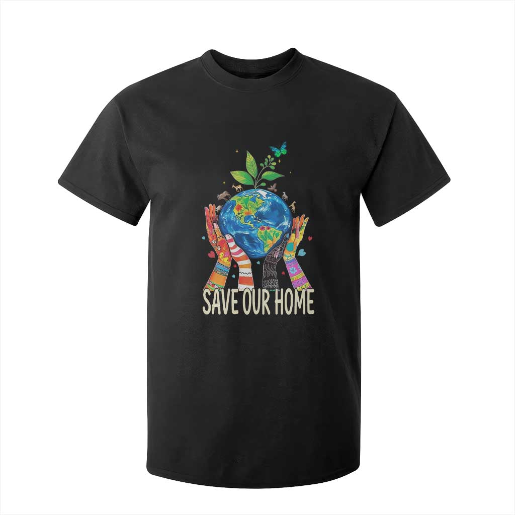 Save Our Home Animals Wildlife Conservation Earth Day T Shirt For Kid TS11 Black Print Your Wear